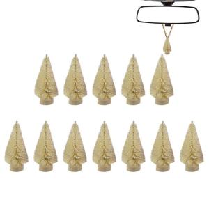 12 Weihnachtsbaum Deko Künstliche Mini-Weihnachtsbäume Aus Sisal,Miniatur Tannenbaum Baum Für Handwerk, Dekoration, Tischdekoration Miniatur Tannenbaum