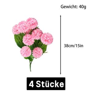 Fake Blumen Kunstblumen Künstliche Pflanzen Blume Deko Hortensien Blumenarrangements Kernstück Hochzeit Blumenstrauß für Garten Büro Haus Fenster Hochzeit 0504
