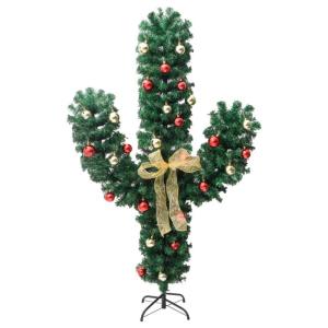 Weihnachtsbaum,künstlicher Weihnachtsbaum,choinka NA pniu,Weihnachtsdeko Kaktus mit Ständer und LED Grün 150 cm PVCchristmas Trees,Weihnachtsbaum künstlich,Christmas Tree,
