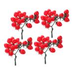 12 STK Simulierte Kirschtomaten Kirschtomatenmodell Gefälschte Kirschtomaten Schmücken Mini-Cherry-Tomaten Simulation Kirschtomaten Zuhause Gefälschte Fruchtstütze PVC Rot