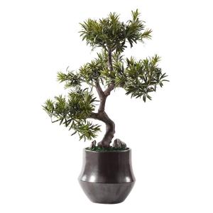 Künstlicher Bonsai-Baum, künstlicher Bonsai-Baum, Kunstpflanzen, künstlicher Kiefern-Bonsai mit Keramiktopf, Heimdekoration, Simulationsbaum für Heimtisch, Büroschreibtisch, B