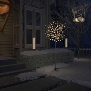 LED Weihnachtsbaum Lichterbaum Weihnachten Christbaum für Außenbereich geeignet 200 LEDs Warmweißes Licht Kirschblüten 180 cm