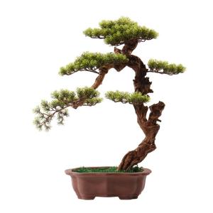 Künstlicher Bonsai-Baum Künstlicher Bonsai-Baum, 65,9 cm, grün, Simulation Willkommens-Bonsai-Baum, Wohnzimmer, Büro, Desktop-Dekoration, künstliche Bonsai-Pflanze, Keramik-Bl