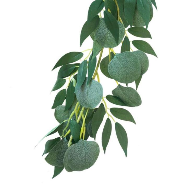 Kunstklimop slinger, hangende wijnstok, 2 m bladeren van de bladeren, klimop, kunstbloemen, decoratie, voor bruiloft, feest, tuin, festival, decoratie, wanddecoratie