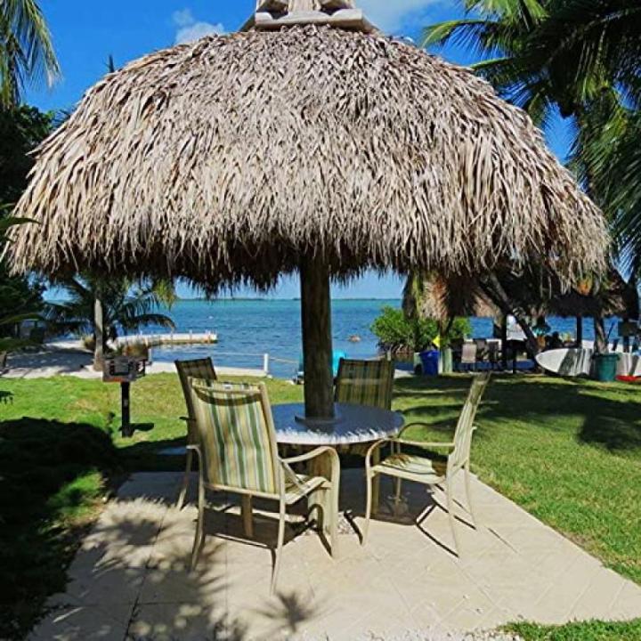 Simulations-Strohdach-Dach,Künstliche Mexikanische Palm-Strohdachziegel,Wasserdichtes Kunststoff-Strohdach für Tiki-Bar-Dachgärten,Terrassendeck-Pavillons (Größe: 10 Stück,Fa