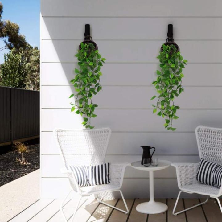 Kunstmatige klimopslinger kunstmatige hangende planten binnenshuis, hangende mandplanten, kunstmatige hangende planten buiten, valse klimop hangende wijnstokken voor thuis, muur, b