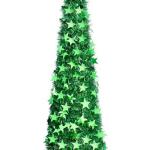 Weihnachtsbaum, PVC-Stern-Glitzer, festliche, faltbare Weihnachtsbaum-Figur, Dekoration für Zuhause, Hotel (Green)