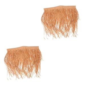 2 Stück Strohdekoration Rasendekor Simulation Strohdach Für Garten DIY Künstliches Strohdach DIY Strohdach Gefälschte Strohabdeckung Gefälschtes Stroh Gefälschtes Strohdach