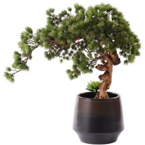 Künstlicher Bonsai-Baum Künstlicher Bonsai-Baum, künstliche Pflanzen im Topf, künstliche Topfpflanze for Zuhause, Büro, Schreibtisch, Wohnzimmer, Zen-Gartendekoration, Höhe 2