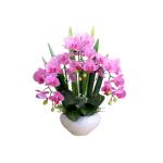 Kunstblumen Künstliche Orchideen – Realistische Touch-Orchideen-Bonsai in Keramikvase, Phalaenopsis-Kunstblumen-Arrangement im Topf für jeden Anlass