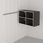 HangUps Oberer Aufbewahrungsschrank, 91,4 cm, Schwarz