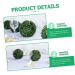 1 Satz Blumenarrangement Kreisrahmen Mooskugelkäfig Topiary Sphäre Rahmen Kleine Formschnittkugeln Draht-Topiary-Kugel Kugelkäfig Aus Buchsbaum Anlage Gestell Plastik Green 4 St