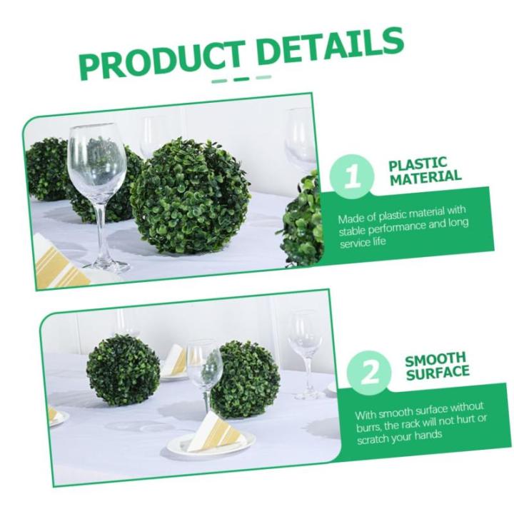 1 Satz Blumenarrangement Kreisrahmen Mooskugelkäfig Topiary Sphäre Rahmen Kleine Formschnittkugeln Draht-Topiary-Kugel Kugelkäfig Aus Buchsbaum Anlage Gestell Plastik Green 4 St