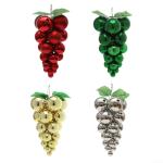 Künstlicher Trauben-Cluster, künstliche Trauben, Weihnachtsbaum, hängende Ornament, realistische künstliche Obstdekoration, Weihnachtsdekoration, 30 x 18 cm (Gold)