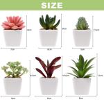 6 stuks decoratieve , kleine met pot, kunstvetplanten, nepplanten, voor binnen, thuis, kantoor, tafel, badkamer, slaapkamer, balkondecoratie