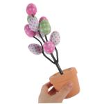 Ceramic Ornaments Osterei, Topfpflanze, Osterei, Bonsai-Statue, Osterdekoration, künstliche Eier, Tischbaum, Desktop, Ostern, Bonsai-Ornament, Mittelstück, Dekoration, Ei, Deskto