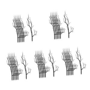 30 STK Halloween-korallentote Zweige Modelle Mit Künstlichen Zweigen Kunstzweige Für Vase Geweihförmige Äste Böhmische Zweige Halloween Getrockneter Baumzweig Black Plastik