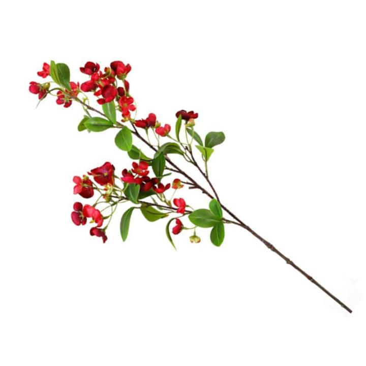 Hortensie, künstliche Blume, einzelne künstliche Hortensie, Blumenstrauß, Blumenarrangement, Dekoration für Zuhause, DIY, Hochzeit, Tafelaufsatz (Rot)