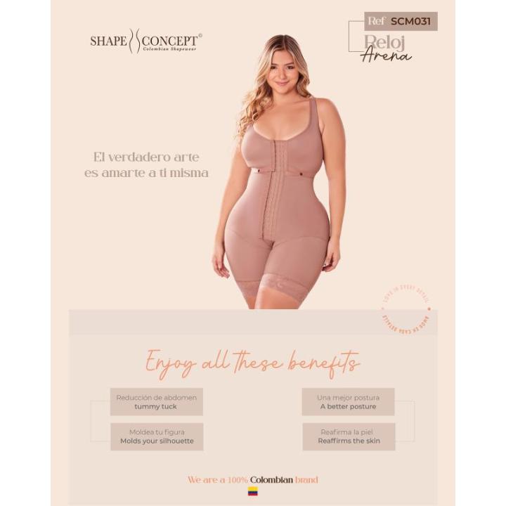 Fajas Colombianas Reductoras y Moldeadoras High Compression Clothing After Liposuction Full Bodysuit SCM0083