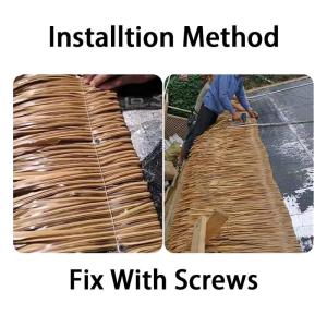 Simulation Thatch Tile Plastic Natural Wild Fake Straw Artificial Fake Thatch Straw Dekoration Bauernhaus Traufe Stroh Pe Flame Retardant Plastic (Farbe: Gelb A,Größe: 2St)