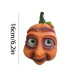Ausdrucksstarker Gesichtskürbis,Künstliche Kürbisse | Harz-Halloween-Außendekoration | Dekorative Requisiten, Kürbisdekoration für die Halloween-Dekoration zu Hause