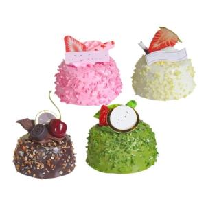 Fake Kuchen künstliche Kuchen 4 Stücke Simulation Kuchen Gefälschte Kuchen Dessert Modelle Kuchen Requisiten Shop Zubehör Dekorative Realistisches Essen