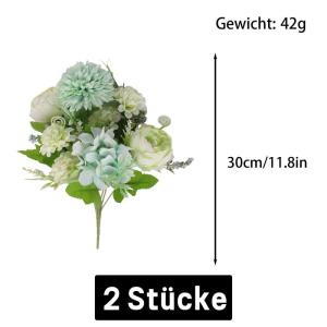 Kunstbloemen, 14 boeketten van kunstpioenrozen, kunstbloemen, kunstbloemen, kunstbloemen, voor feest, eettafel, raam, huis, bruiloftsdecoratie 1010