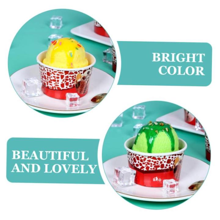 24 Stück Eiscreme Modell Gefälschte Eiskugeln Eiscreme Display Requisiten Eiscreme Kugeln Schaufenster Requisite Simulierte Eiscreme Kugeln Künstliche Eiscreme Kugeln