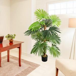 Kunstpalm, grote kunstpalm, kunstplant, kunstpalm, lijkt op echte plastic plant, balkon, palmvaren, decoratie, 120 cm hoog