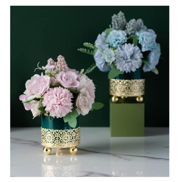 Kunstblumen Künstliche Blumen mit Vase, künstliche Blumen im Keramiktopf, Simulationsblume, Tischdekoration, Zubehör, künstliche Pflanze für jeden Anlass