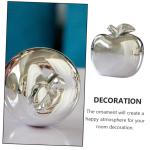 1Stk -Keramik-Ornament Fälschung weihnachtsäpfel Dekoration Weihnachtsmodell Chrom kreative büro Dekoration Party dekorative Requisite Weihnachtsverzierung Silver
