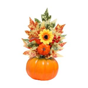 Halloween-Kürbisse, Ornament, Esstisch-Mittelstück, Kunstwerk, Erntedankfest, Herbsternte-Dekor für die Herbstparty im Bauernhaus, Style D