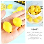 18 STK Mini-Zitronenimitat Miniaturen Obstladen-Zitronen-Dekor partydekorationen Mini-Spielzeug künstliche Zitronen bastelzeug Zitrone schmückt Zitronenornament PVC Yellow
