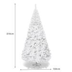 Kunstkerstboom, dennenboom met metalen standaard, pvc-naalden, kunstboom, ideaal voor thuis, kantoor, winkels en hotels, wit