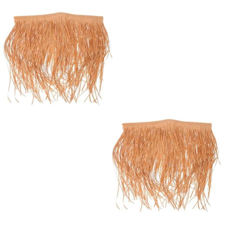 2 Stück Strohdekoration Rasendekoration Gartenhütte Grasdach DIY Künstliches Strohdach Synthetisches Strohdach Simulation Von Stroh Ornament Simuliertes Stroh DIY