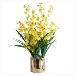 Kunstblumen Künstliche Blumen im Keramiktopf, gefälschte Orchideen-Phalaenopsis-Blumenarrangement für Zuhause, Büro, Küche, Schlafzimmer, Dekoration für jeden Anlass