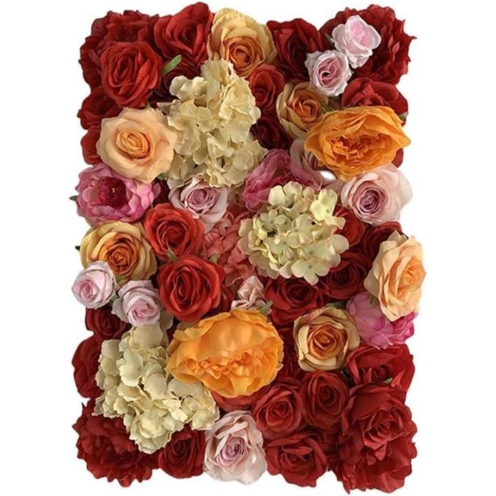 Blumen-Wandpaneel-Hintergrund-Dekor, Rote Künstliche Blumen-Hintergrund Für Hochzeit, Party, Baby-Brautparty, Hängende 3D-Fake-Hortensien-Wanddekoration, Künstliche Hortensie A