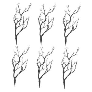 12 STK Halloween-dekorationssimulationsanlage Herbstblumen-Picks Tischdekorationen Zu Hause Dekoration Geweih Künstliche Geweihzweige Äste Tischdekoration Girlande Black Plastik