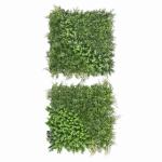 wand, bosgroen, set van 2, elk 50 x 50 cm, groen voor binnen en buiten, uv-bestendig, onderhoudsvriendelijk en duurzaam, verticale tuin voor een feel-good sfeer en