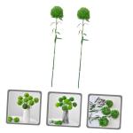2St Grünpflanzen pflücken Kunstpflanzen Künstliche Topiary-Kugelpflanze Formschnittkugel für den Garten zimmerpflanzen Zweige für Vase künstliche grüne Blätter Weich-PVC Gr