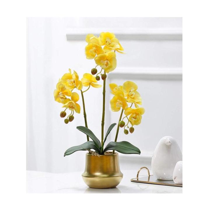 Kunstblumen Künstliche Blumen, künstliche Orchideen, Bonsai-Arrangement, künstliche Seidenorchideen für Hochzeit, Zuhause, Büro, Party, Hotel für jeden Anlass