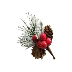 Künstliche Tannenzapfen für Weihnachten, Tannenzapfen, immergrüne Weihnachtsdekoration, Weihnachtsblumen-Picker für Hochzeit, Party, DIY, Weihnachtsbaum-Dekoration (Form B)