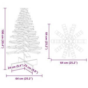 Weihnachtsbaum, Tannenbaum Holz zum Schmücken, Christbaum Holzbaum DIY Weihnachten Dekoration, Dekobaum Weihnachtsdeko, 100cm Massivholz Kiefer