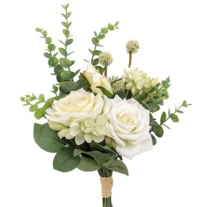 , kunstplanten, kunstrozen, bloemendecoratie, zijden bloemen, kunstboeket, kunstbloemstuk, tafeldecoratie, voor bruiloft, woondecoratie, wit