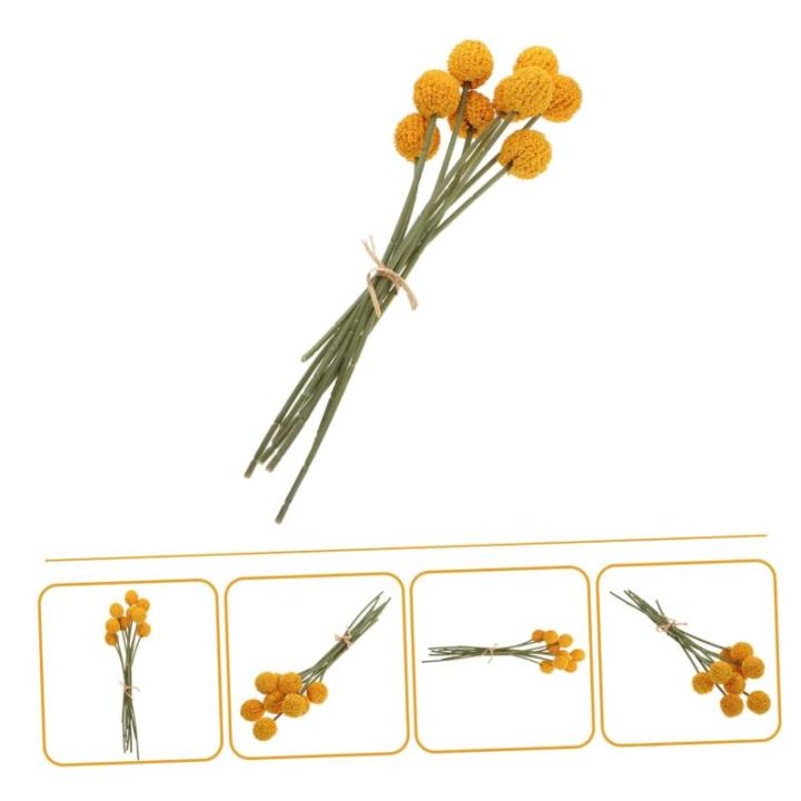 1stk Simulierte Kugelchrysantheme Künstliche Hortensien Chrysanthemensträuße Grünes Dekor Blumenstraußdekoration Zum Selbermachen Dekor Für Zu Hause Schmücken Orange Plastik