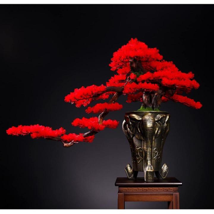Künstlicher Bonsai-Baum Künstlicher Bonsai-Baum for den Innenbereich, groß, grün, Simulation Willkommenskiefer, Bonsai-Baum, Wohnzimmer, Büro, Desktop-Dekoration, künstliche 