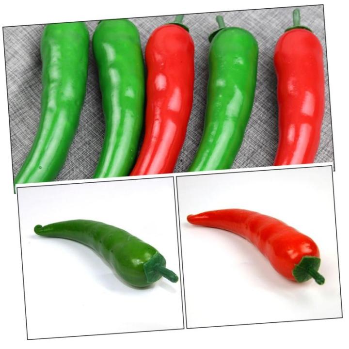 1 Satz Simuliertes Pepper-Modell Pfeffer-Modell-Requisite Jalapenos Kuchenmodelldekoration Simulationspfeffermodellstütze Polyfoam-Paprika-Modell Simulation Pfeffer Poly-Drache 6s