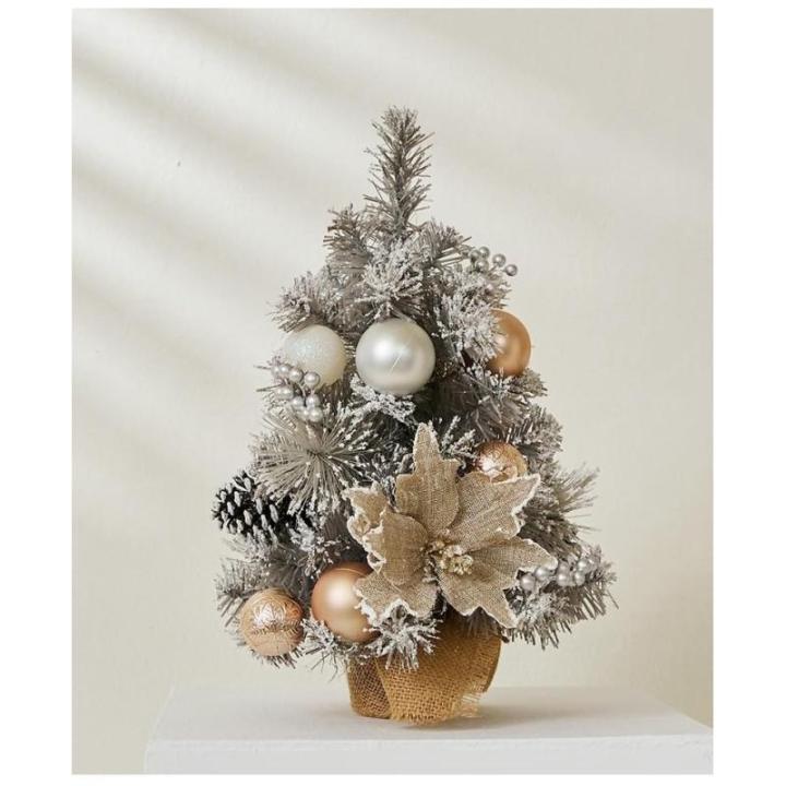 Mini-Weihnachtsbaum, silbergrau, 30 cm/45 cm/60 cm, Tischdekoration, für Zuhause und Büro, moderne kleine Weihnachtsbaumdekoration für festliche Präsentation (45 cm)