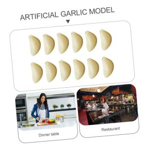 48 STK Simulierter Knoblauch Knoblauchflocken Prop Modell Künstliche Knoblauchzehen Modell Knoblauchzehen Geschälte Knoblauchzehen Grüner Knoblauch Knoblauch-Modell Küchendekor