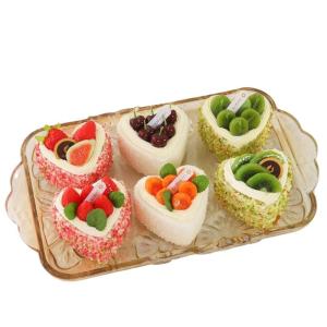 Fake Kuchen künstliche Kuchen 6 Stücke Realistische Künstliche Kuchen Verschiedene Gefälschte Kuchen Desserts Simulation Lebensmittel Modell Fotografie Prop Realistisches Essen